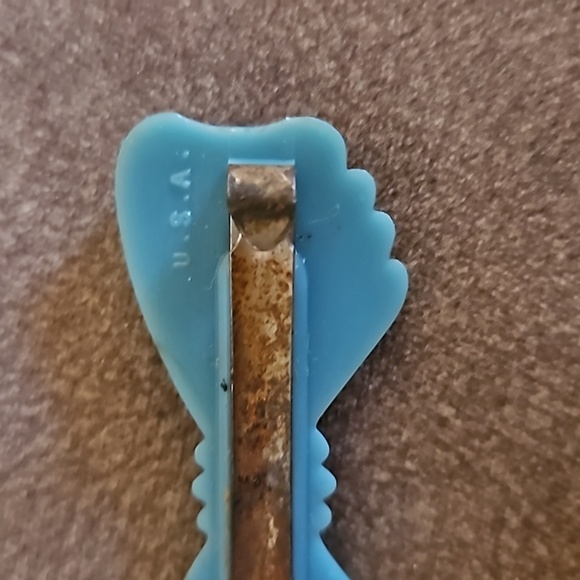 3/$30 VTG GOODY 1950s-1960s Teal Coquette Bow Barrettes - Picture 6 of 6